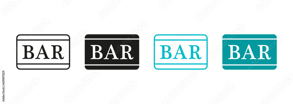 Bar in Slot Machine Line and Silhouette Icon. Fruit Machine Win Pictogram. Simple Frame for Bar Signboard, Jackpot Casino Symbol Collection on White Background. Isolated Vector Illustration Bar in Slot Machine Line and Silhouette Icon. Fruit Machine Win Pictogram. Simple Frame for Bar Signboard, Jackpot Casino Symbol Collection on White Background. Isolated Vector Illustration