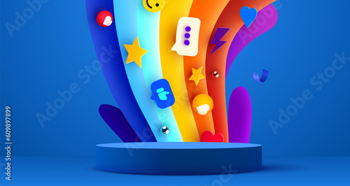 Abstract scene background. Product presentation, mock up, show cosmetic product, Podium, stage pedestal or platform.