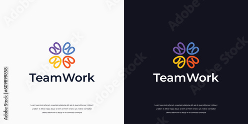 creative community logo, teamwork logo design inspiration