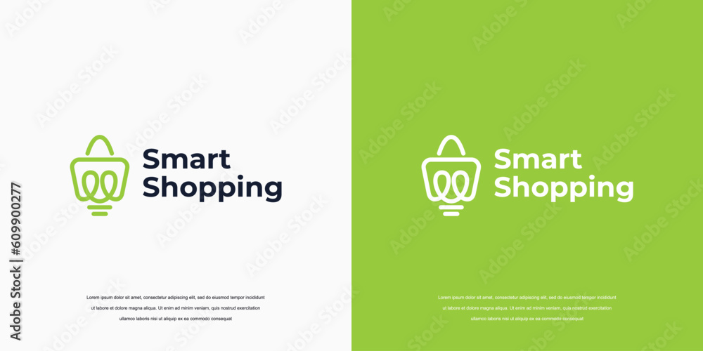 shop bag logo, smart store logo design idea shop bag logo, smart store logo design idea