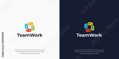 creative community logo, teamwork logo design inspiration