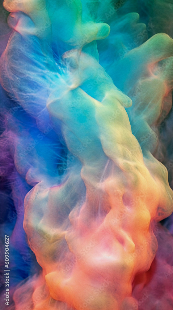 Obraz premium Abstract composed of translucent and iridescent opal background, Generative AI