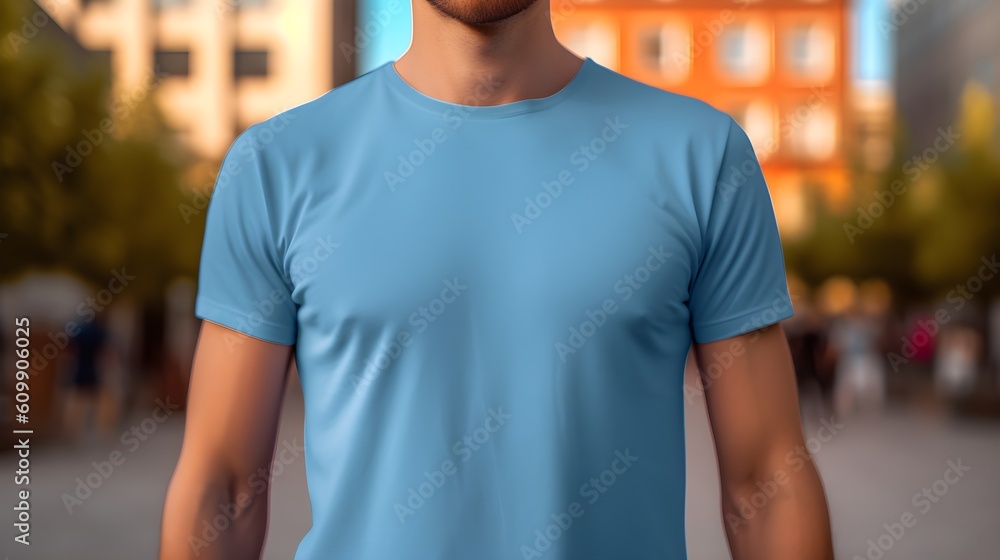 Young Model Shirt Mockup, Boy wearing plain blue t-shirt on street in daylight, Shirt Mockup Template on hipster adult for design print, Male guy wearing casual tshirt used for mockup placement Young Model Shirt Mockup, Boy wearing plain blue t-shirt on street in daylight, Shirt Mockup Template on hipster adult for design print, Male guy wearing casual tshirt used for mockup placement