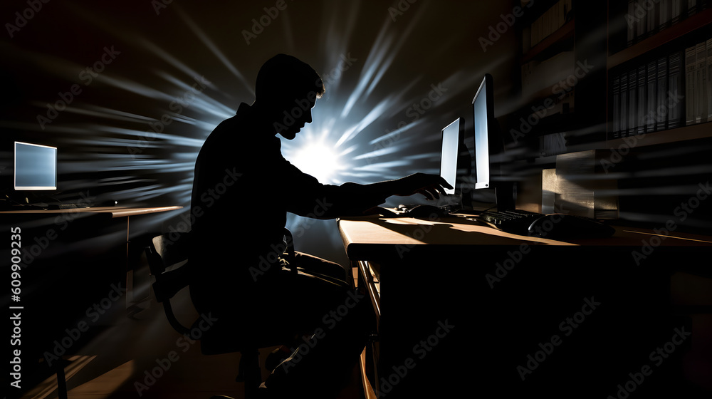 silhouette of a person sitting on a chair silhouette of a person sitting on a chair