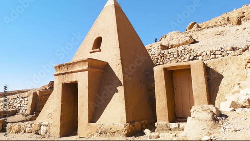 Ruins of ancient Deir el-Medina, one of the group of Theban necropolises