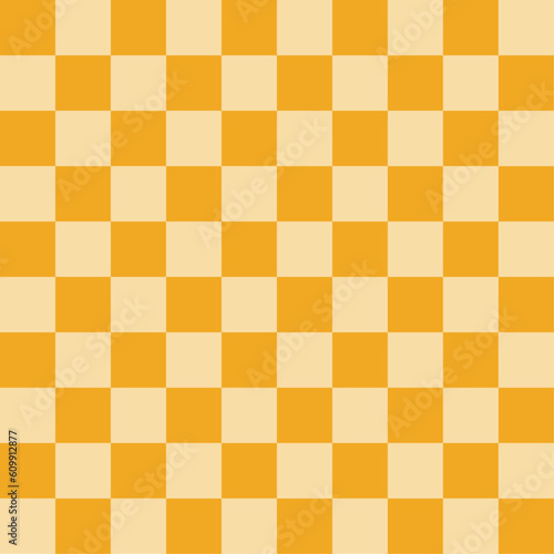 Yellow checkered board repeatable background pattern