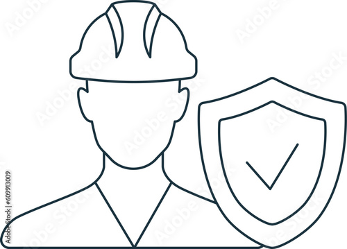 Workplace safety icon. Monochrome simple sign from security collection. Workplace safety icon for logo, templates, web design and infographics.