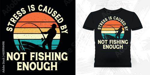 Funny Fishing Fisherman Retro Vintage Fish T-shirt Design 
