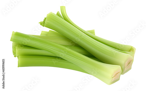 Celery sticks isolated on transparent or white background, png