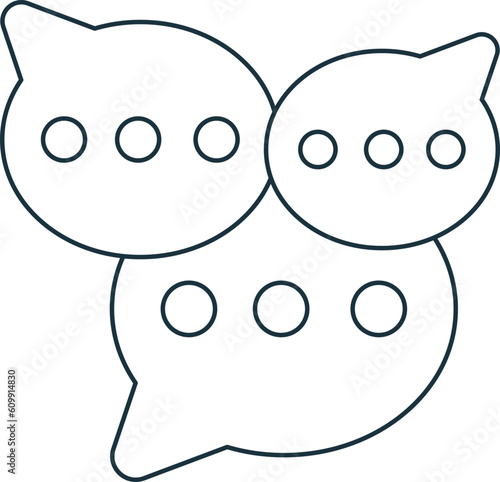 Discourse icon. Monochrome simple sign from speech collection. Discourse icon for logo, templates, web design and infographics.