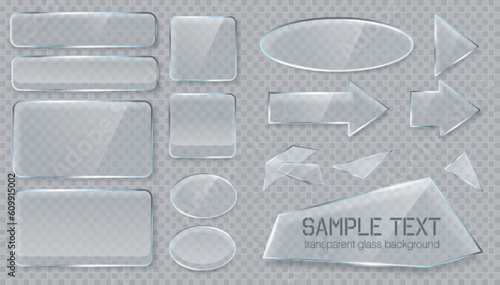 Vector glass design elements for game and web