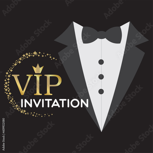 vip invitation, tuxedo icon vector illustration symbol