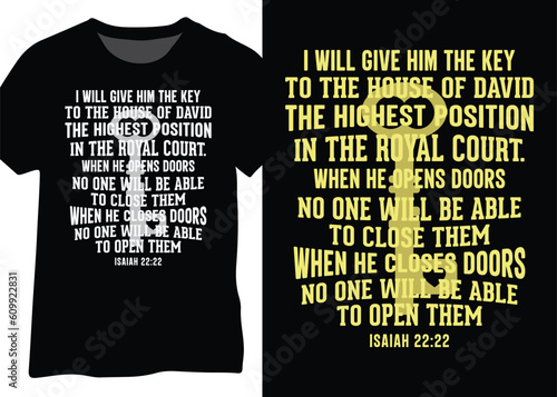 Isaiah 22 22 Typography Design