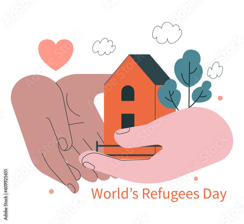 20 June, world refugee day set. Refugee abandone home