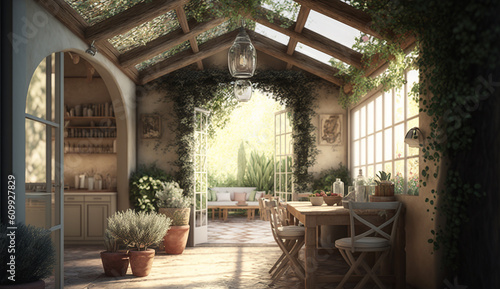 Chad gardening interior Pergola Stars Plus shade image Ai generated art photo