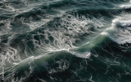 Waves on the sea. Generative AI.
