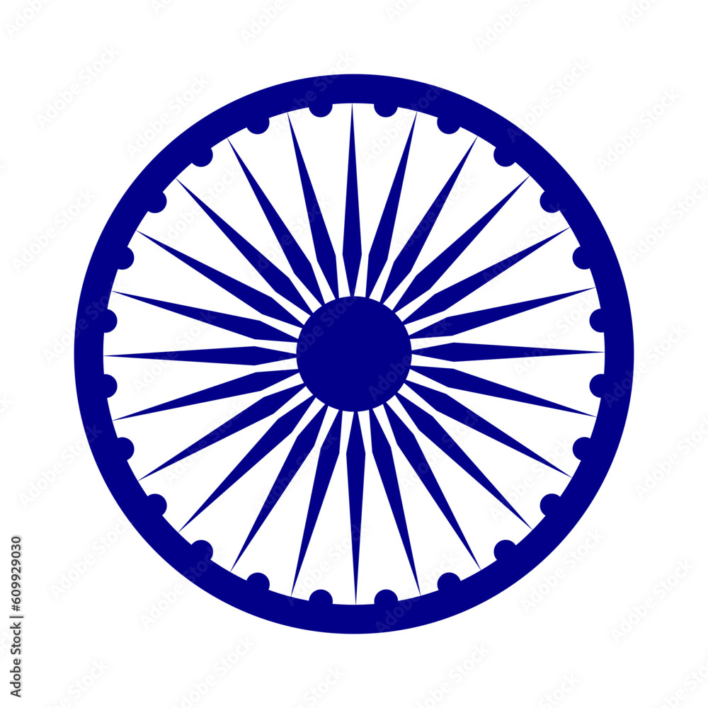 Indian ashoka chakra or ashoka wheel vector symbol. Stock Vector Adobe Stock