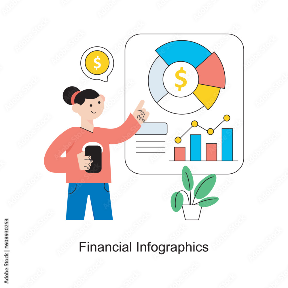 Financial Infographics Flat Style Design Vector illustration. Stock illustration Financial Infographics Flat Style Design Vector illustration. Stock illustration