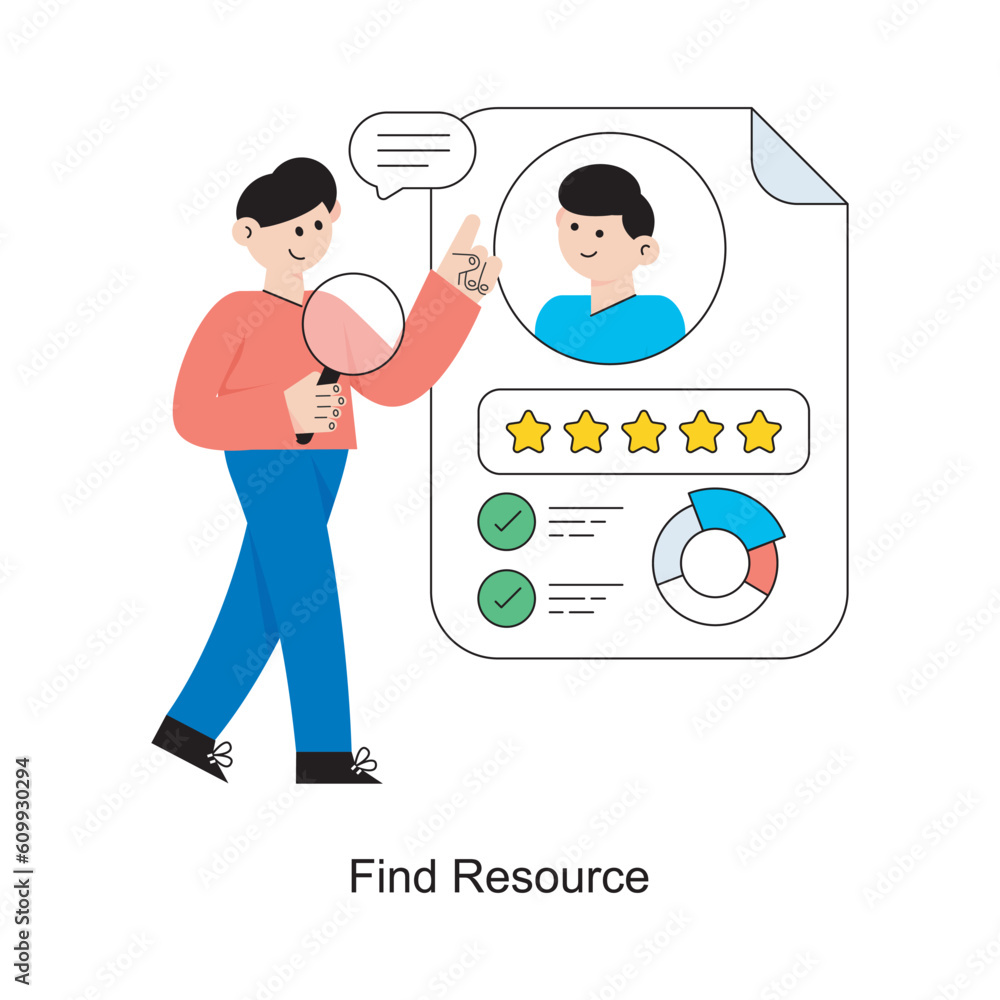 Find Resource Flat Style Design Vector illustration. Stock illustration Find Resource Flat Style Design Vector illustration. Stock illustration