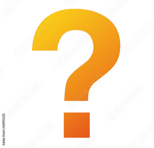 ? - question mark - font symbol - orange color - no background - with a transparent background for designer use. Isolated from the front. ideal for website, email, presentation, advertis

