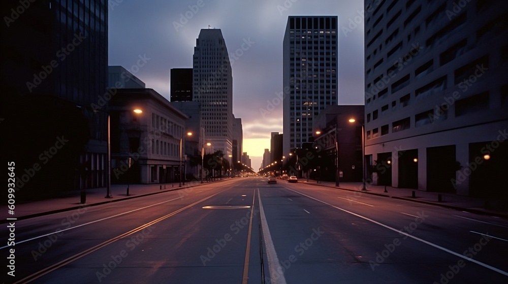 Fototapeta premium traffic in downtown city