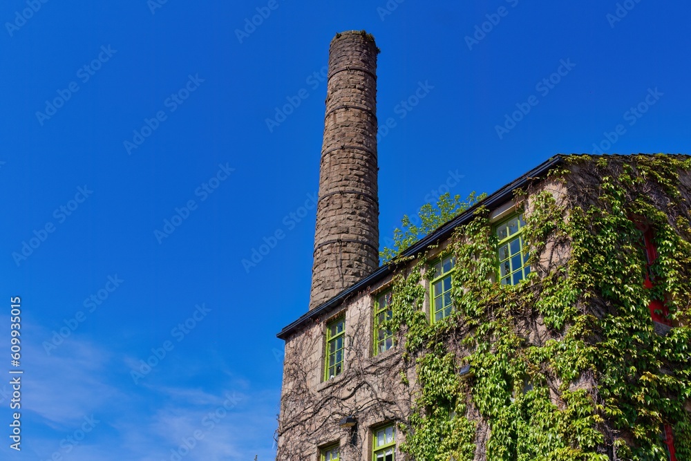 old brick chimney