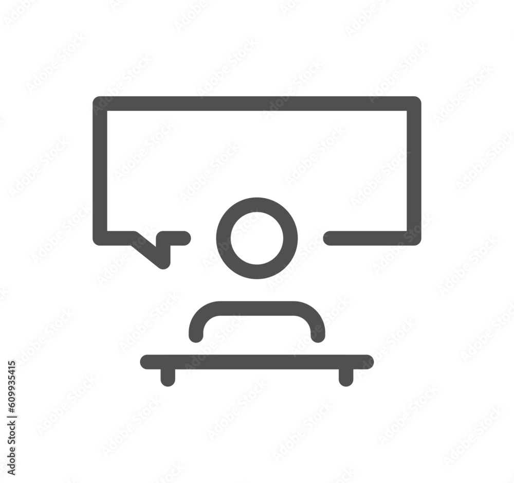 Office related icon outline and linear vector.