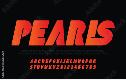 Pearls Modern bold style font design, alphabet letters and numbers vector illustrate
