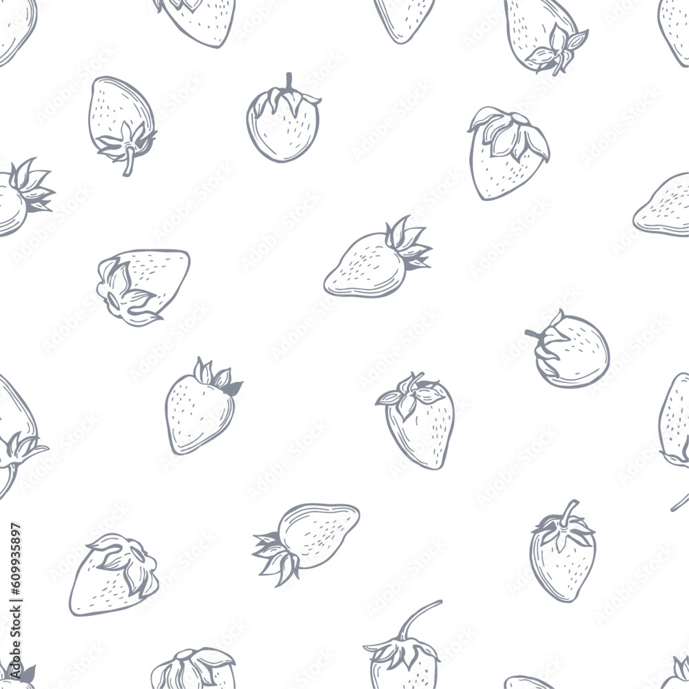 Strawberries. Vector pattern. Strawberries. Vector pattern.