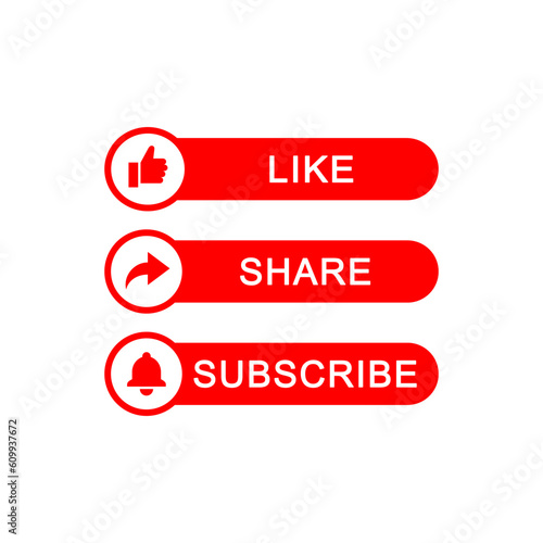 like share subscribe icon sign minimal design