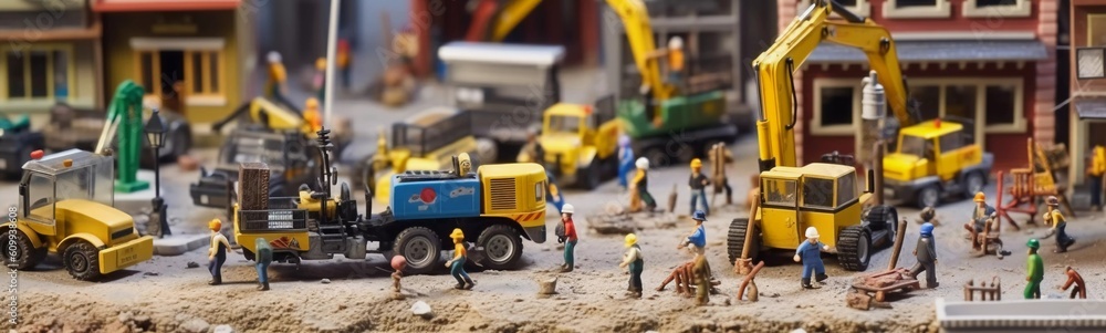 Tilt-shift Construction Building Site Tilt-shift Construction Building Site