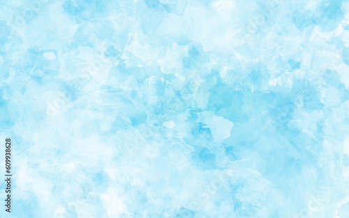 Abstract Watercolor shades blurry and defocused Cloudy Blue Sky Background, blurred and grainy Blue powder explosion on white background. blue watercolor gradient paint grunge texture background.