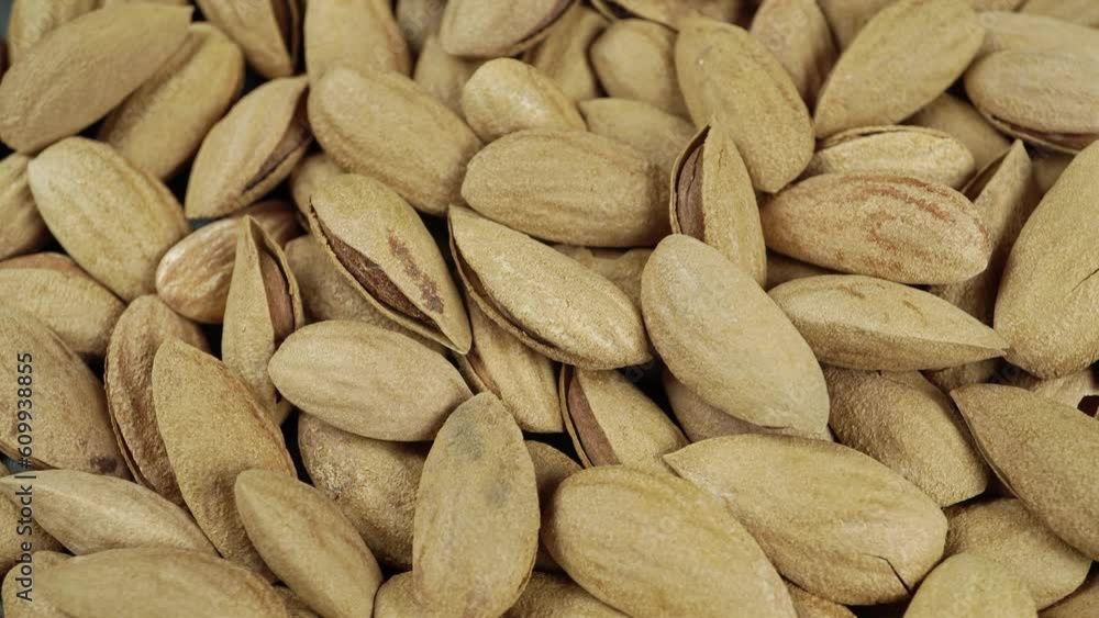 Rotating Varieties Nuts Top View Closeup.