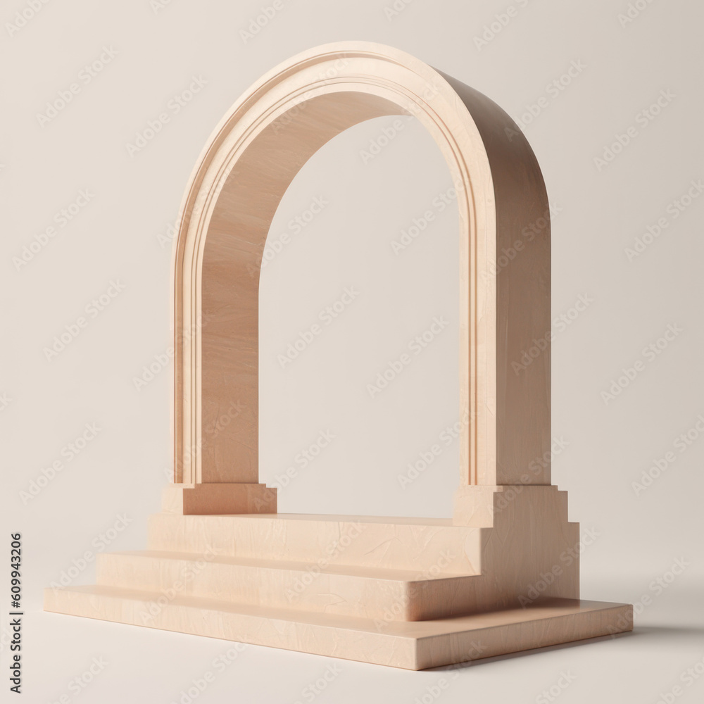 Minimalist background with podium for product presentation. Created with Generative AI technology. Minimalist background with podium for product presentation. Created with Generative AI technology.