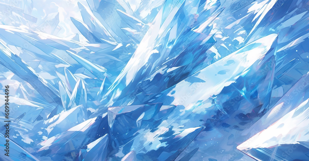 Anime Ice background,created with generative ai tecnology. Stock