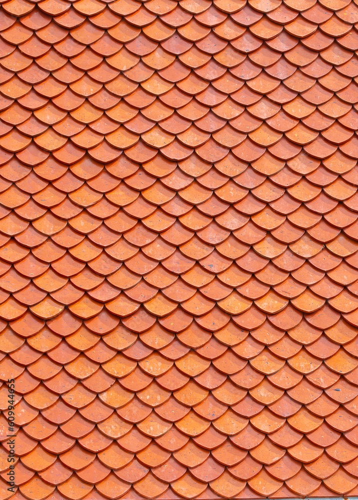Tiles on the roofs of houses. Roof made of ceramic tiles close-up as a background. Roofing. Tiles on the roofs of houses. Roof made of ceramic tiles close-up as a background. Roofing.