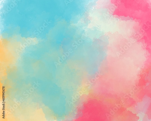 Brushed Painted Abstract Background. Brush stroked painting. Colorful pastel watercolor. © HongSaMut