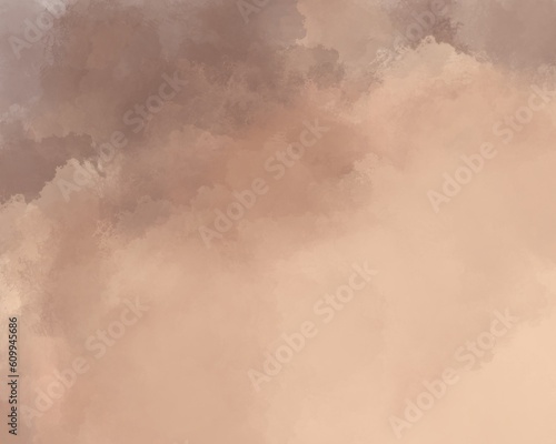 Brushed Painted Abstract Background. Brush stroked painting. Brown watercolor. © HongSaMut