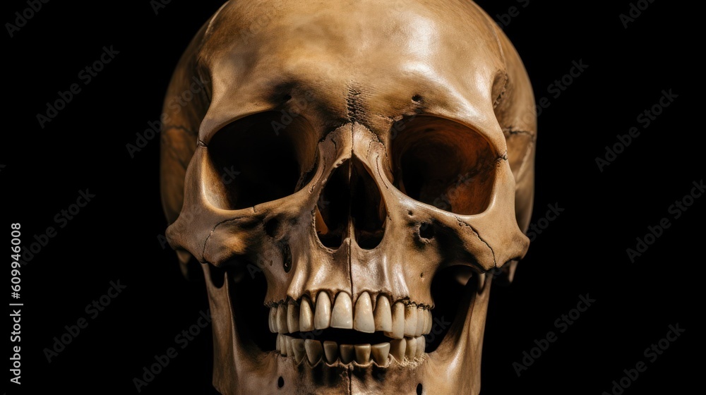 Obraz premium skull on black background