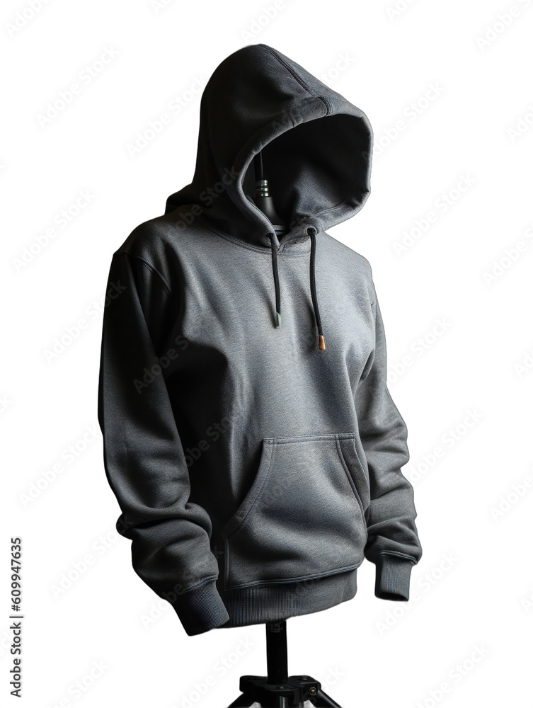 Clean and Crisp: Full-Sized Hoodie on a Transparent Background. Generative AI Clean and Crisp: Full-Sized Hoodie on a Transparent Background. Generative AI