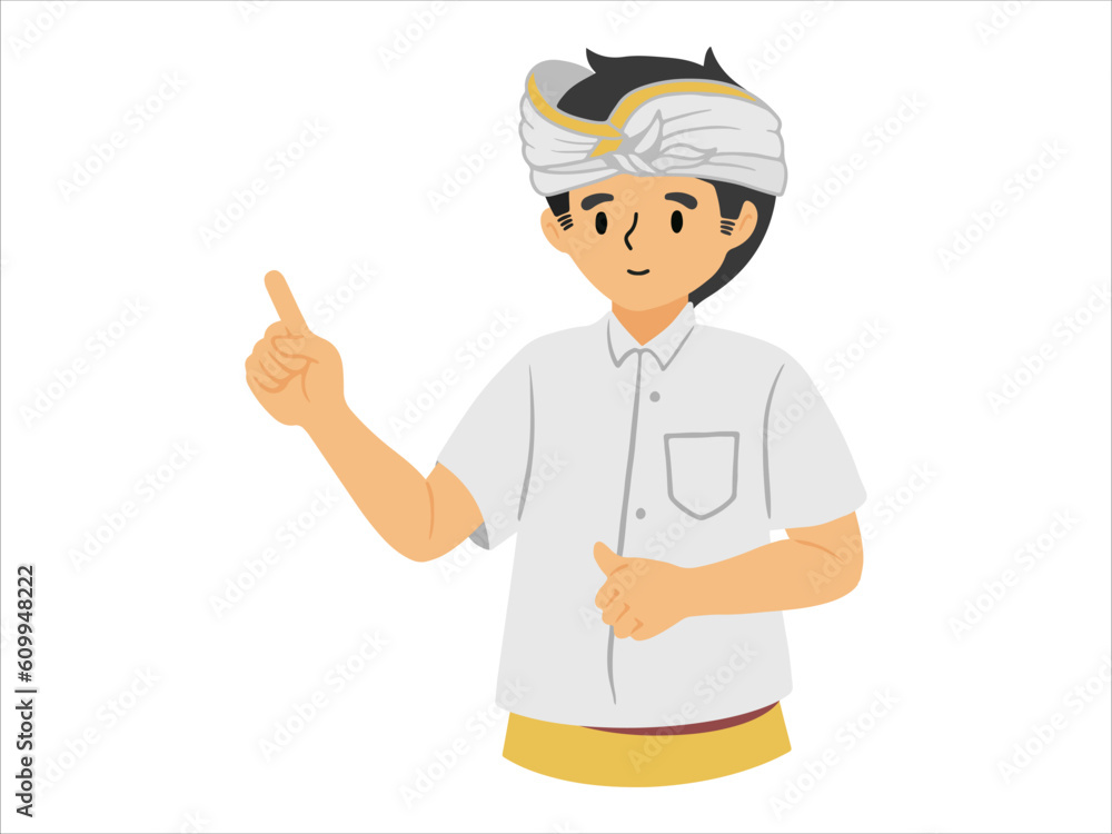 Balinese male character wearing traditional clothes
Balinese male character wearing traditional clothes