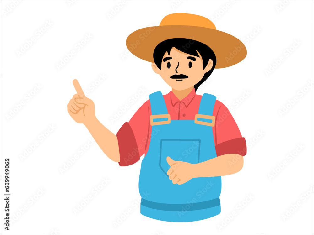 Farmer Character wearing uniform
