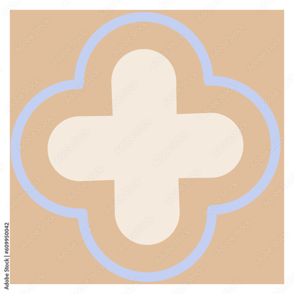 Bauhaus geometric mosaic vector illustration. abstract background, design element. simple aesthetic retro design