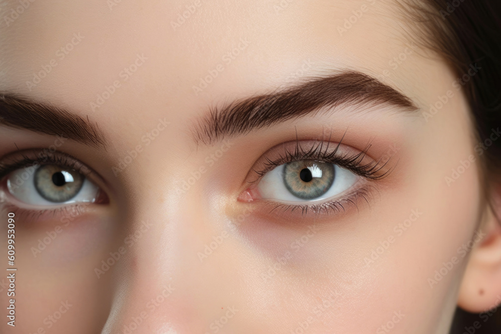 Balanced brows A perfect arch that is both strong and graceful.. AI generation Balanced brows A perfect arch that is both strong and graceful.. AI generation
