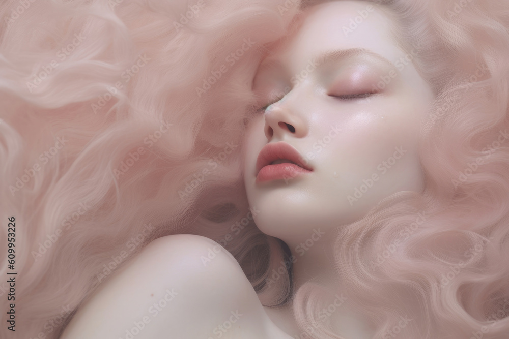 A profound ocean of beige punctured by a pale pink throat and a stunning array of dark hairs.. AI generation A profound ocean of beige punctured by a pale pink throat and a stunning array of dark hairs.. AI generation