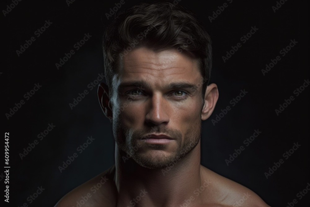 Magnificent Chiseled Features sharp and angular facial features that are distinct and impressive. AI generation Magnificent Chiseled Features sharp and angular facial features that are distinct and impressive. AI generation