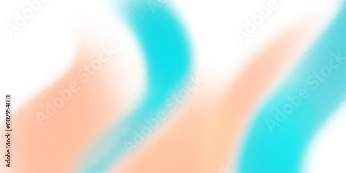 Abstract gradient background with grain texture. Turquoise blue  aqua  teal and light orange  rose  beige  nude pastel colors.