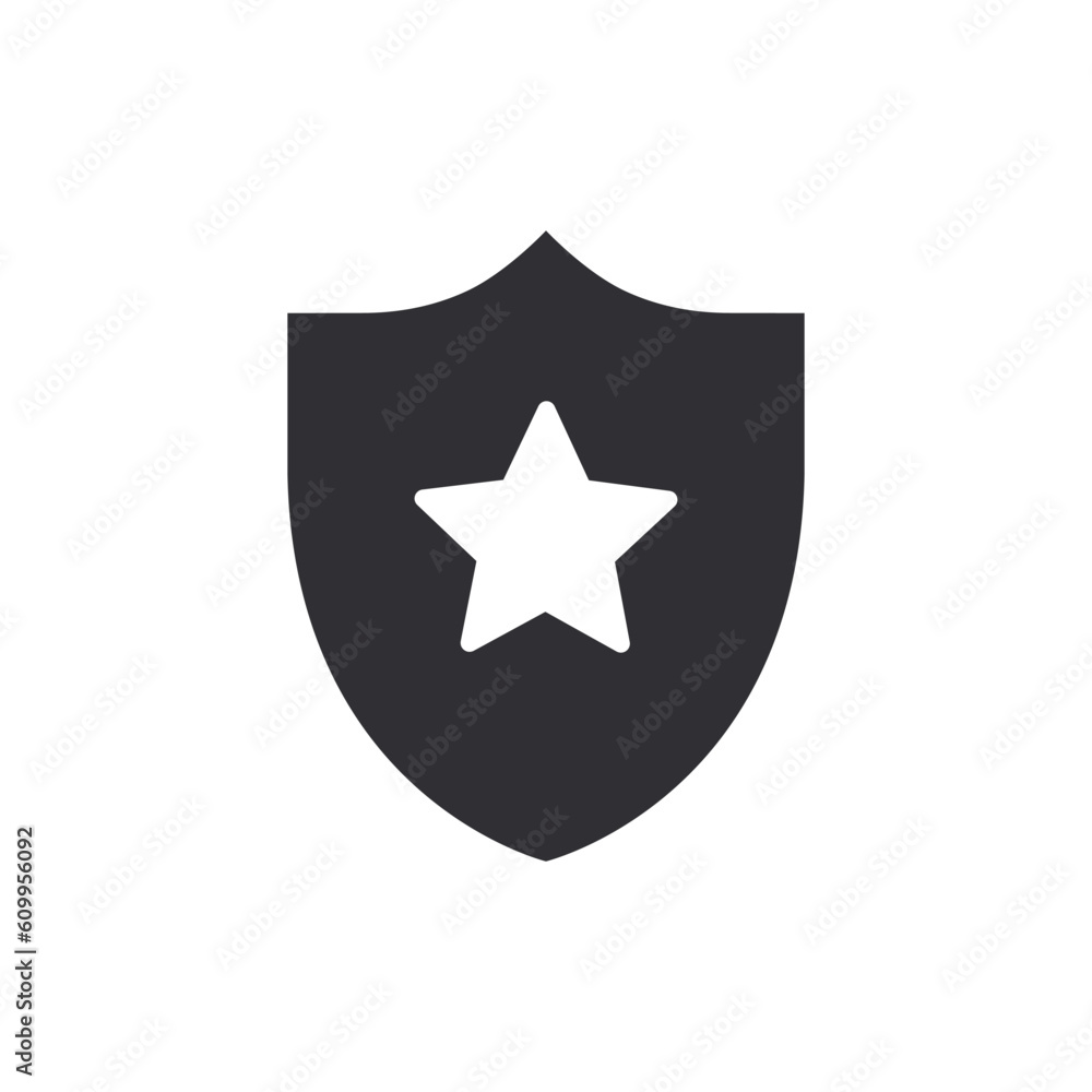 Shield icon. Security sign. Protection icon. Shield vector icon. Safety system. Protection activated. Active safety. Logo template. Shield with star. Guard badge. Metal shield. Guard symbol. Star icon Shield icon. Security sign. Protection icon. Shield vector icon. Safety system. Protection activated. Active safety. Logo template. Shield with star. Guard badge. Metal shield. Guard symbol. Star icon