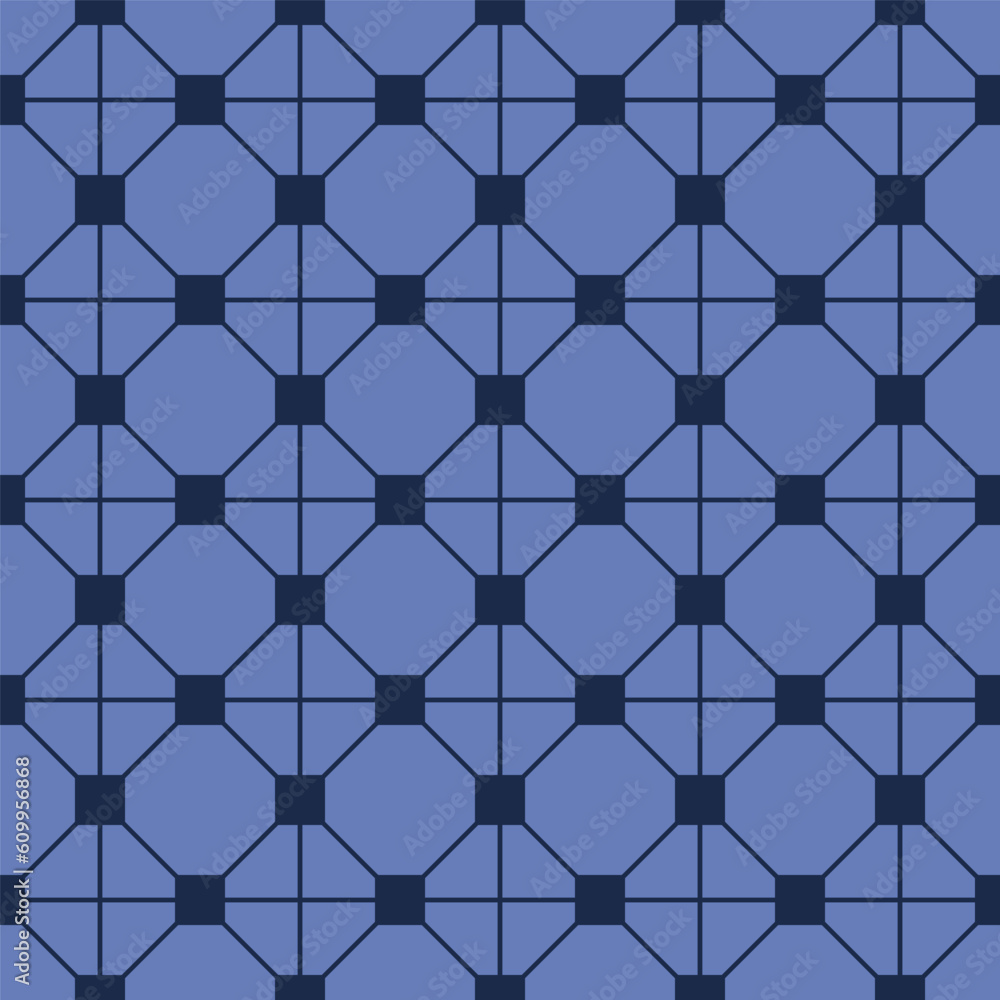 Naklejka premium Vector. Seamless mediterranean geometric pattern, ornamental swatches. Talavera template. Portuguese Azulejo. Turkish decoration. Moroccan mosaic. Spanish porcelain. Ceramic dishes, folk ornament.