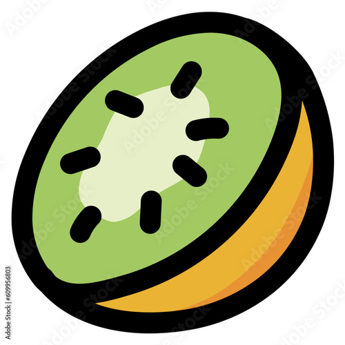 kiwi filled outline icon style